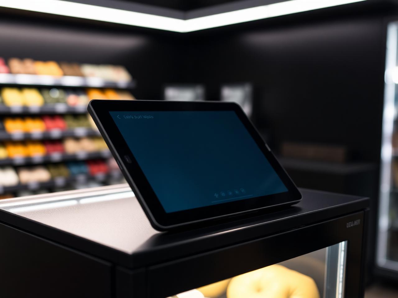 Cashless self-checkout, concept image