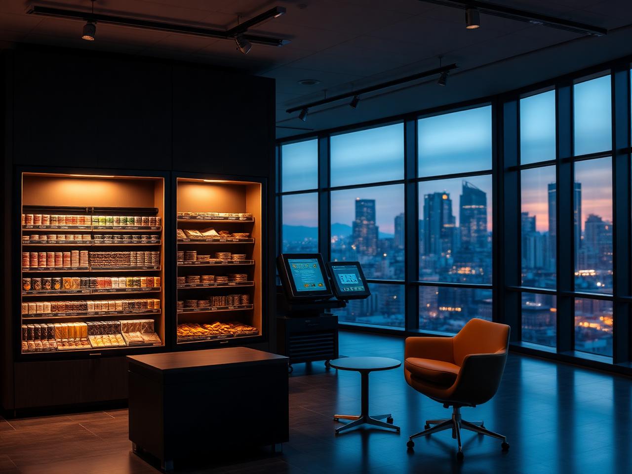 Office breakroom, representative